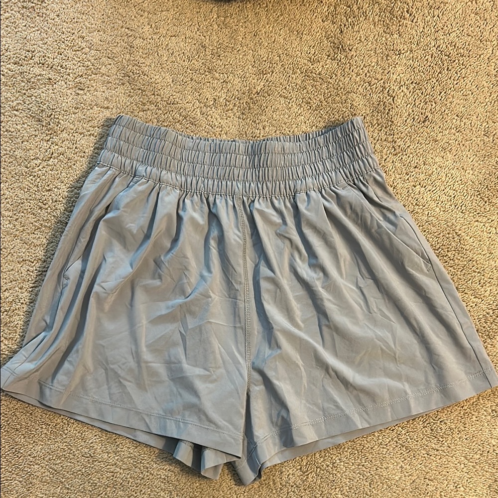 Vuori Gray Athletic Shorts Lightweight Elastic Waist